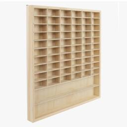 FLAVORA Wooden Model Car Storage Cabinet Model Car Matchbox Car Storage in Natural - Size: 500mm - thumbnail 4