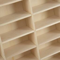 FLAVORA Wooden Model Car Storage Cabinet Model Car Matchbox Car Storage in Natural - Size: 500mm - thumbnail 6