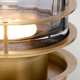 Netlighting Arno Table Lamp Metalwork Aged Brass Smoked Glass in Yellow - thumbnail 5