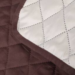 Coopers of Stortford Quilted Armchair Cover Reversible Furniture Protector in Brown - thumbnail 2