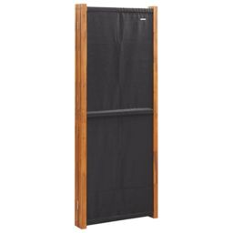 Berkfield Home 5-Panel Room Divider Black 350x180 cm - thumbnail 5