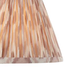 Netlighting Higgledy Gloss Almond White Table Lamp Fabric Ikat Shade 25cm E14 - thumbnail 6