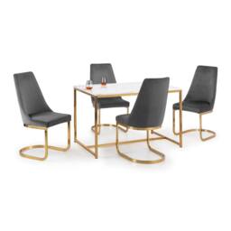 Cheshire Premium Scalino 120cm Dining Table - Gold - thumbnail 5