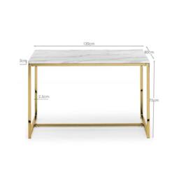 Cheshire Premium Scalino 120cm Dining Table - Gold - thumbnail 4