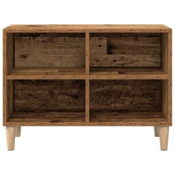 Berkfield Home TV Cabinet with Wooden Leg Old Wood 69.5x30x50 cm in Brown - thumbnail 6