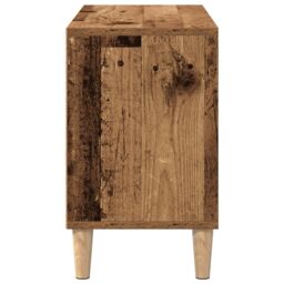 Berkfield Home TV Cabinet with Wooden Leg Old Wood 69.5x30x50 cm in Brown - thumbnail 7