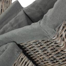 Red Hamper Set of 4 Grey Wash Grey Cotton Lined Willow Storage Baskets - thumbnail 4