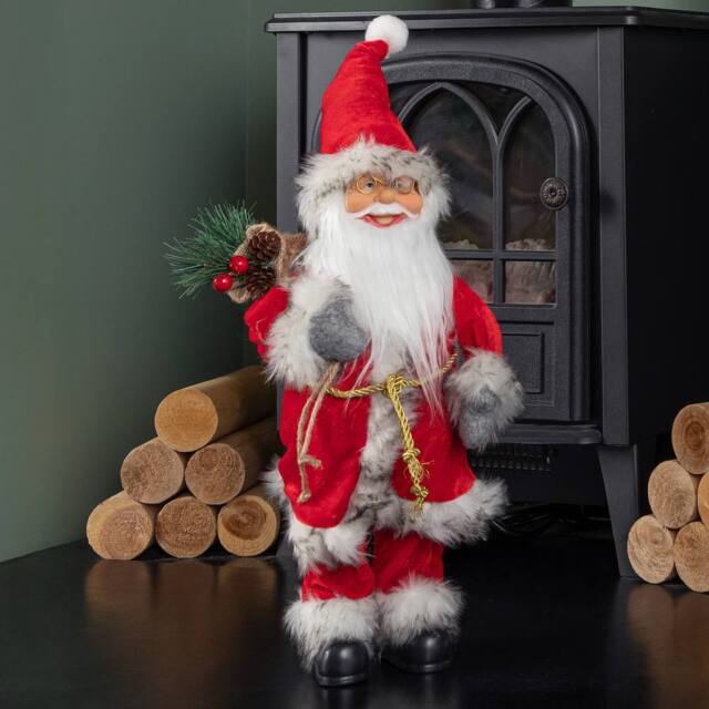 Samuel Alexander 52cm Traditional Santa Claus Figure Christmas Decoration in Red - image 1