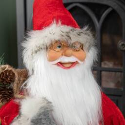 Samuel Alexander 52cm Traditional Santa Claus Figure Christmas Decoration in Red - thumbnail 5