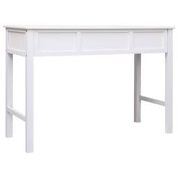 Berkfield Home Writing Desk White 110x45x76 cm Wood - Size: 110 x 45 x 76 cm - thumbnail 5