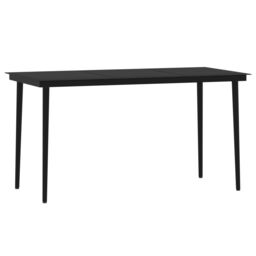 Berkfield Home 7 Piece Garden Dining Set Black - thumbnail 5