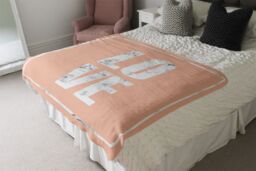 Benjamin Tate Design Love Marble Blanket in Natural - Size: 120 cm x 150 cm - thumbnail 3
