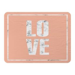Benjamin Tate Design Love Marble Blanket in Natural - Size: 120 cm x 150 cm - thumbnail 1