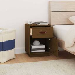 Berkfield Home Bedside Cabinets 2 pcs Honey Brown 40x34x55 cm Solid Wood Pine - Size: 40 x 34 x 55 cm - thumbnail 3