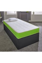 eXtreme Comfort Ltd Cooltouch Colours White Wave Hybrid Memory Foam & Pinna-Coil Innerspring Mattress With Green Border - Size: Small Double - thumbnail 3
