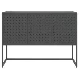 Berkfield Home Sideboard Anthracite 105x35x75 cm Steel in Black - Size: 105 x 35 x 75 cm - thumbnail 5