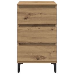Berkfield Home Bedside Cabinet Artisan Oak 40x35x70 cm Engineered Wood in Brown - Size: 40 x 35 x 70 cm - thumbnail 6
