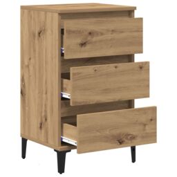 Berkfield Home Bedside Cabinet Artisan Oak 40x35x70 cm Engineered Wood in Brown - Size: 40 x 35 x 70 cm - thumbnail 5