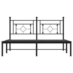 Berkfield Home Metal Bed Frame with Headboard Black 160x200 cm - thumbnail 5