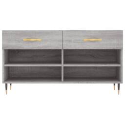 Berkfield Home Shoe Bench Grey Sonoma 102x35x55 cm Engineered Wood - Size: 102 x 35 x 55 cm - thumbnail 6