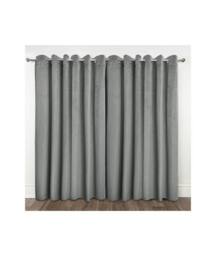 New Edge Blinds Deco Lined Eyelet Geometric Curtains in Grey - Size: 116 cm width x 137 cm drop - thumbnail 3