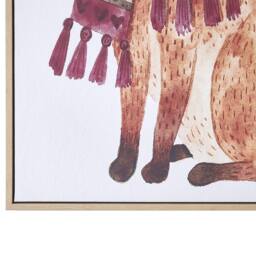 Wyld and Coco Fox Canvas Print 93 x 63 cm - Brown MDF Frame - Size: 99 cm x 66 cm - thumbnail 5