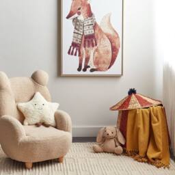Wyld and Coco Fox Canvas Print 93 x 63 cm - Brown MDF Frame - Size: 99 cm x 66 cm - thumbnail 1