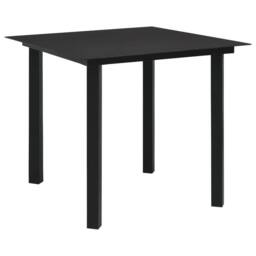 Berkfield Home 3 Piece Outdoor Dining Set PVC Rattan Black - thumbnail 3