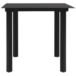 Berkfield Home 3 Piece Outdoor Dining Set PVC Rattan Black - thumbnail 4