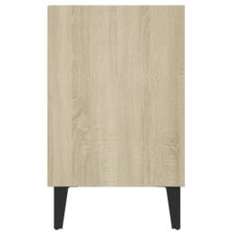 Berkfield Home TV Cabinet with Metal Legs Sonoma Oak 103.5x30x50 cm in Light Tan - thumbnail 5