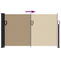 Berkfield Home Retractable Side Awning Taupe 120x500 cm - thumbnail 5