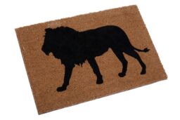 Orsina Lion Doormat in Brown - Size: 100 cm diameter - thumbnail 2