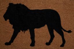 Orsina Lion Doormat in Brown - Size: 100 cm diameter - thumbnail 5