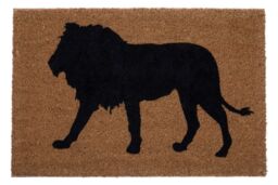 Orsina Lion Doormat in Brown - Size: 100 cm diameter - thumbnail 1