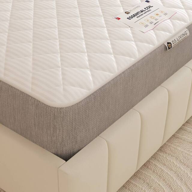 DS Living Haven Medium Memory Spring Essentials Mattress in Grey - Size: Small Single - image 1