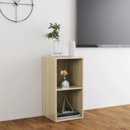 Berkfield Home TV Cabinet Sonoma Oak 72x35x36.5 cm Engineered Wood in Brown - thumbnail 4