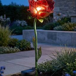 Garden Greatness Lunaria Red Rose Solar Garden Stake Light - Size: 1 Pack - thumbnail 2