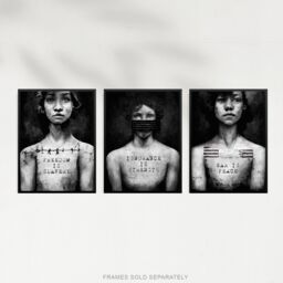 Artery8 Wall Art Print Set of 3 A4 Big Brother 1984 George Orwell s War is Peace Freedom is Slavery Ignorance is Strength Doublespeak Newspeak Poster - thumbnail 5
