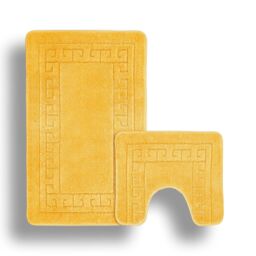 Velosso Greek Key Bathmat Set - Antislip in Yellow - thumbnail 2
