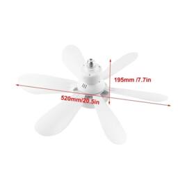 Nordara LED Ceiling Fan Light, E27 Screw-In Fixture with Remote Control in White - thumbnail 2