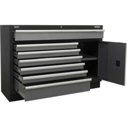 Loops 1360mm Modular 7 Drawer Floor Cabinet - Ball Bearing Slides - Locking - 2 Keys - thumbnail 4