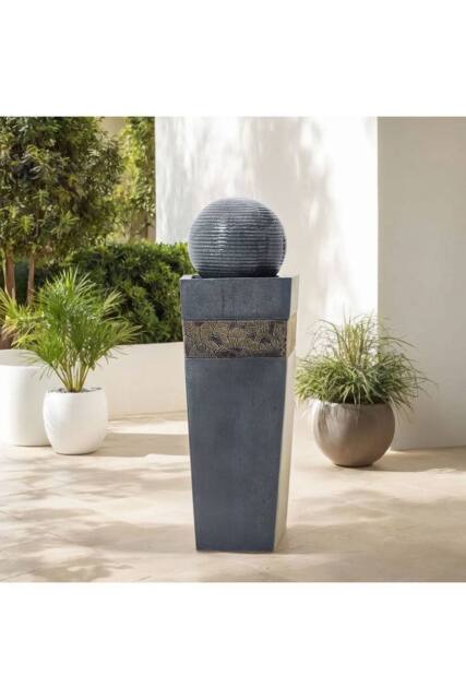 Garden Sanctuary Outdoor Garden Trapezoidal Water Polo Fountain in Natural - image 1