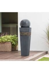 Garden Sanctuary Outdoor Garden Trapezoidal Water Polo Fountain in Natural - thumbnail 2