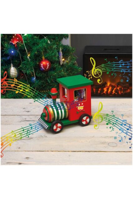 Netagon Wooden Train Music Box in Red - image 1