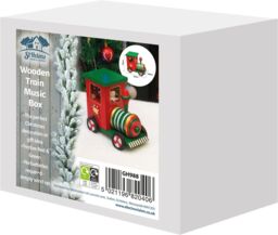 Netagon Wooden Train Music Box in Red - thumbnail 7