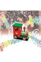 Netagon Wooden Train Music Box in Red - thumbnail 3
