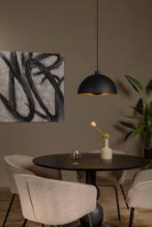Netlighting Siemon Modern Pendant Light Ø 40cm 1xE27 Black - thumbnail 3