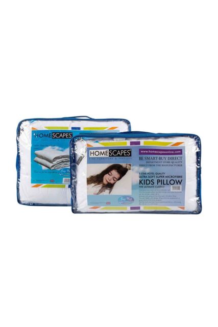 Homescapes Kids 10.5 Tog Super Microfibre Duvet & Pillow Set in White - Size: Toddler - image 1