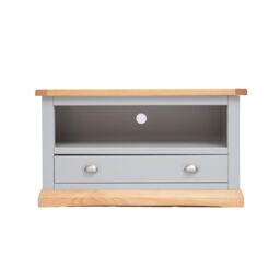 Cabinet Bits Bomporto Light Grey 1 Drawer TV Cabinet Chrome Cup Handle - thumbnail 1