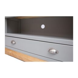 Cabinet Bits Bomporto Light Grey 1 Drawer TV Cabinet Chrome Cup Handle - thumbnail 5